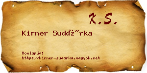 Kirner Sudárka névjegykártya